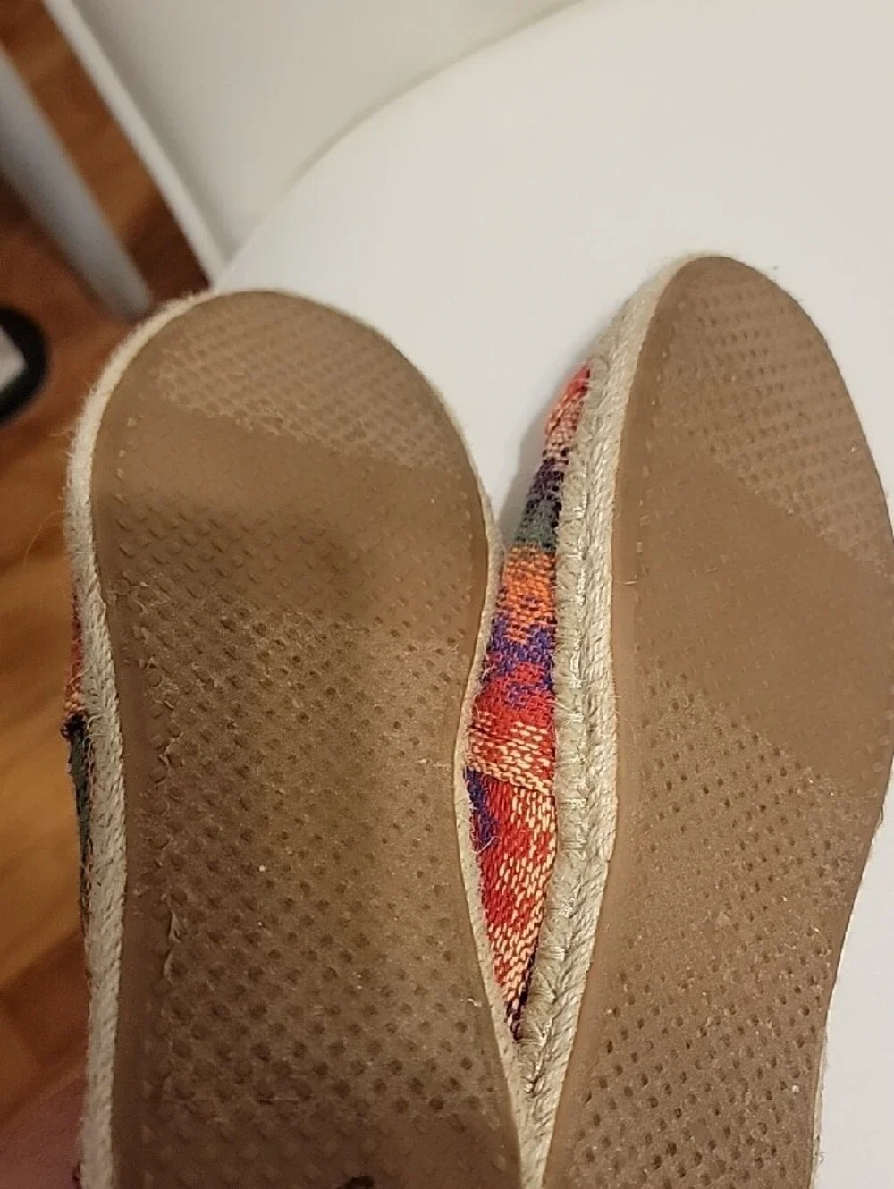 TOMS Women's Multicolor Knit Slip-On Espadrilles - Orange, Purple, Green, Red